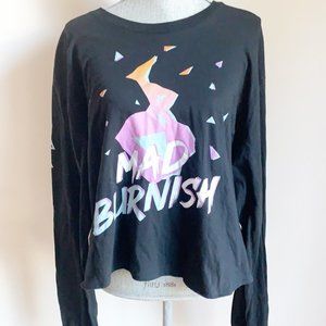 American Apparel black long sleeve mad burnish graphic tee-unisex
